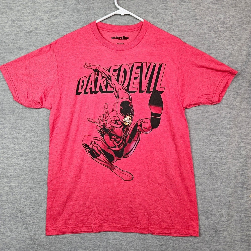 Marvel Daredevil T Shirt Mens Medium Red WeLoveFine Graphic Tee Comic Hero